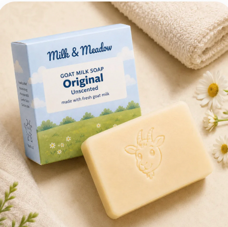 Original Unscented Goat Milk Soap – Gentle for Sensitive Skin