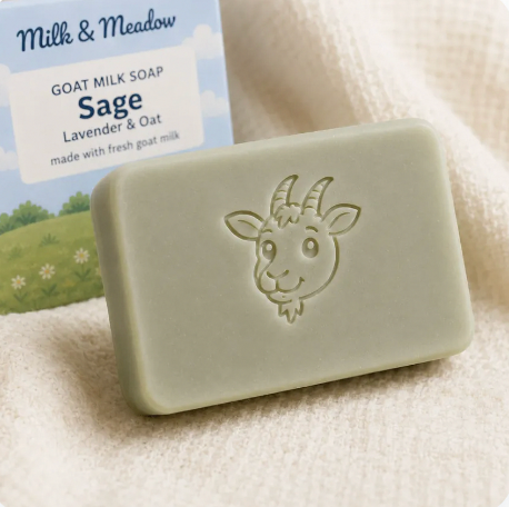 Lavender & Oat Goat Milk Soap – Calming Bar
