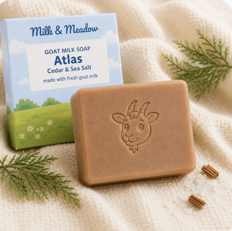 Cedar & Sea Salt Goat Milk Soap – Fresh Bar