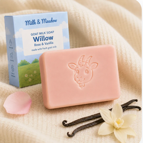 Rose & Vanilla Goat Milk Soap – Soft Floral Bar
